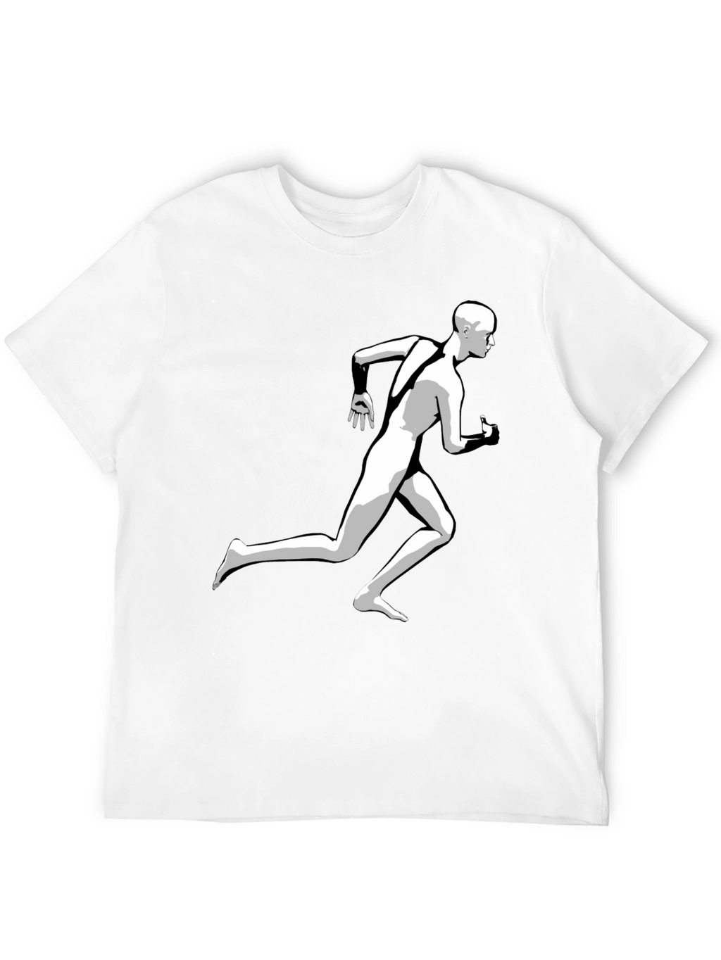 Running Man Graphic Tee - Cool Black T-Shirt