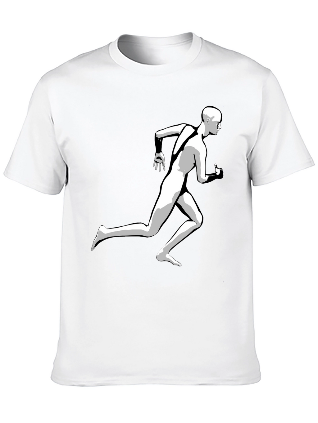 Running Man Graphic Tee - Cool Black T-Shirt