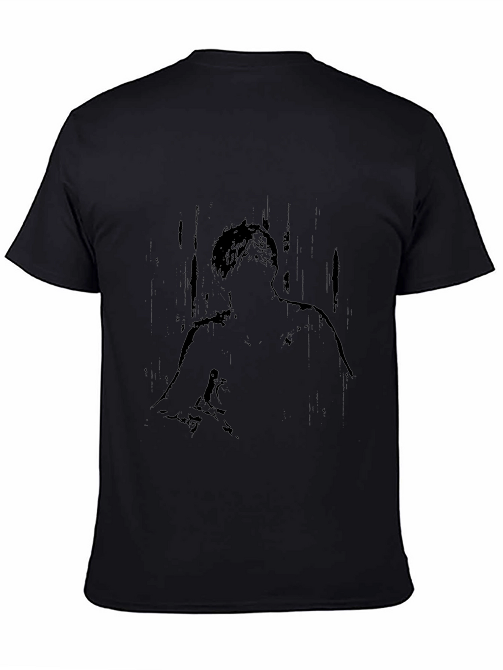 Mens Black Graphic Print T-Shirt