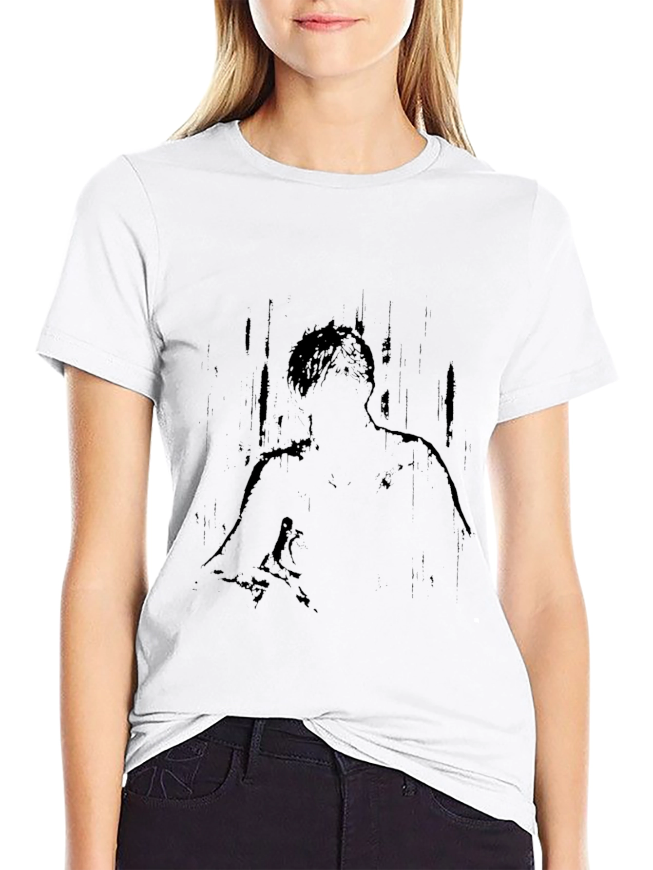 Mens Black Graphic Print T-Shirt