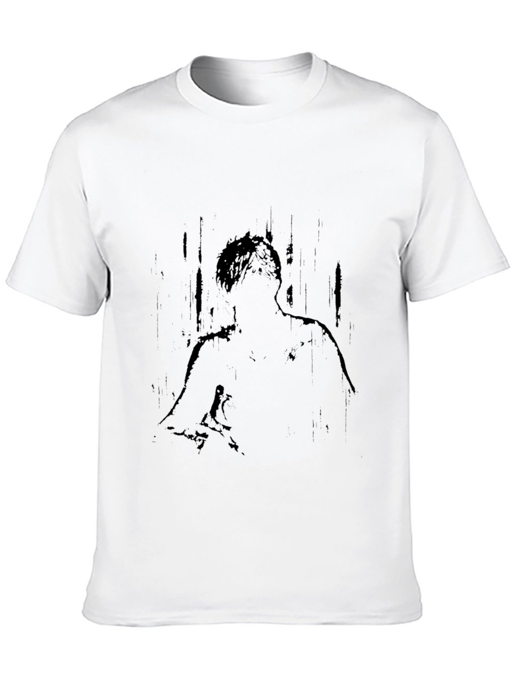 Mens Black Graphic Print T-Shirt