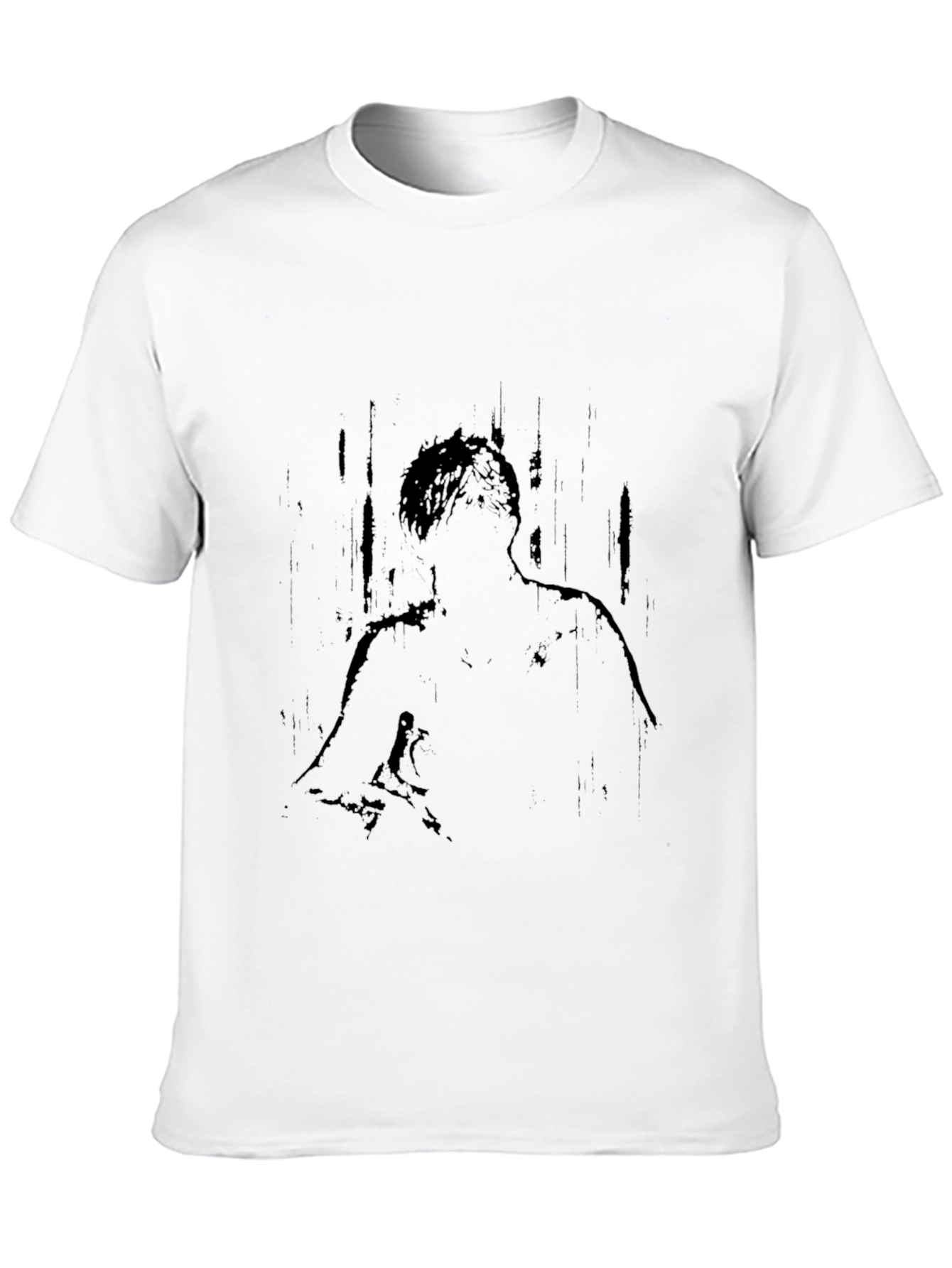 Mens Black Graphic Print T-Shirt