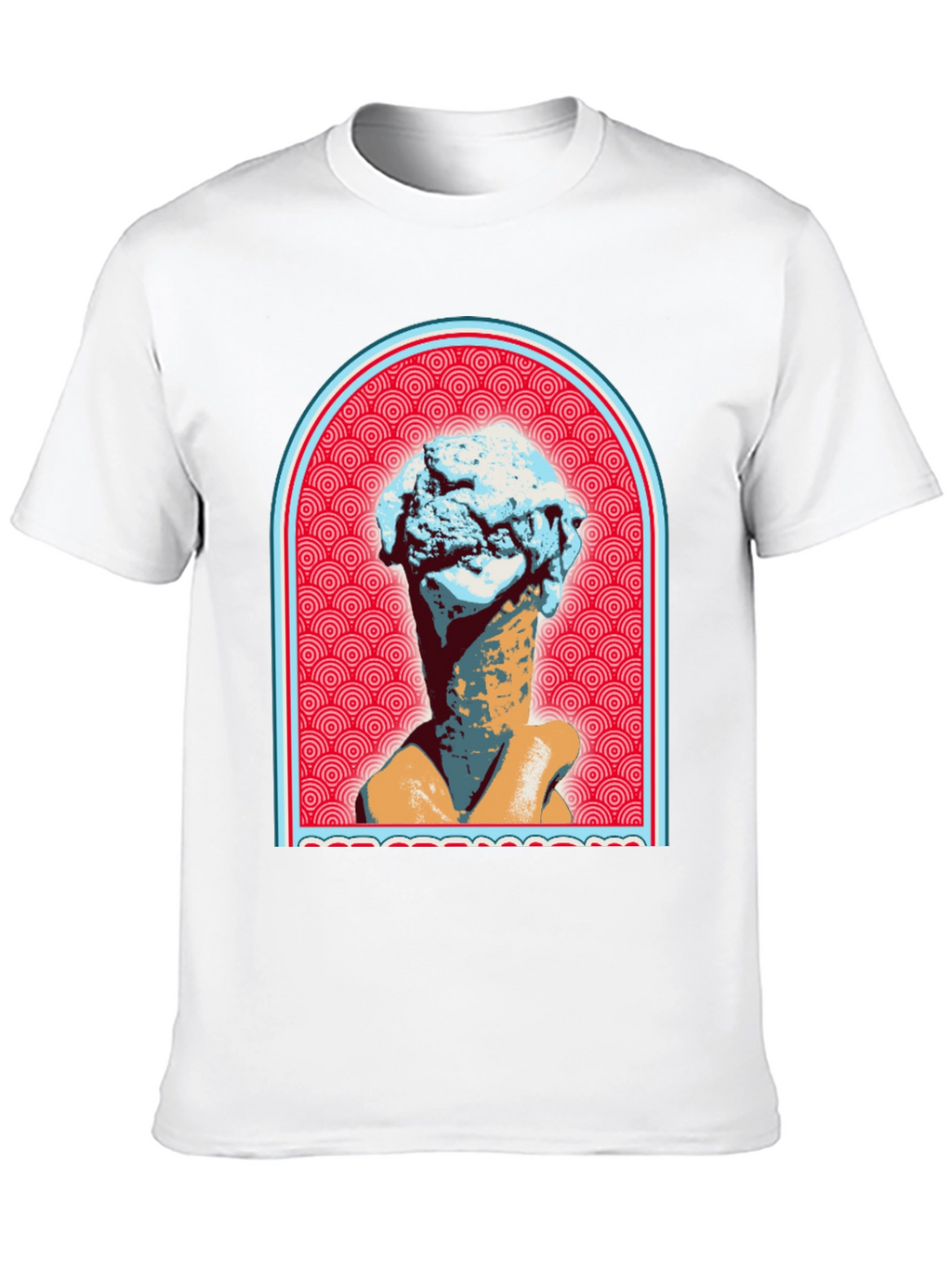 Ice Cream Cone Head T-Shirt - Unique Graphic Tee