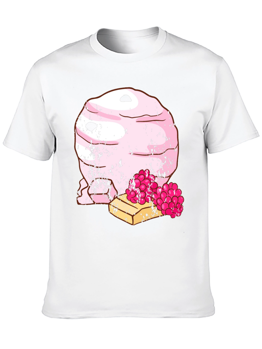 Funny Pink Ice Cream Dessert Graphic T-Shirt