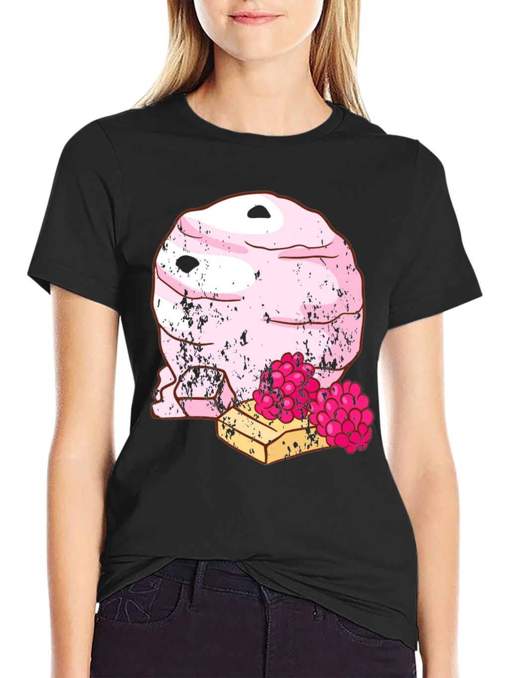 Funny Pink Ice Cream Dessert Graphic T-Shirt