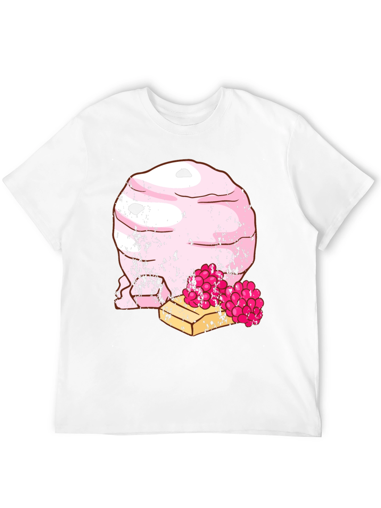 Funny Pink Ice Cream Dessert Graphic T-Shirt