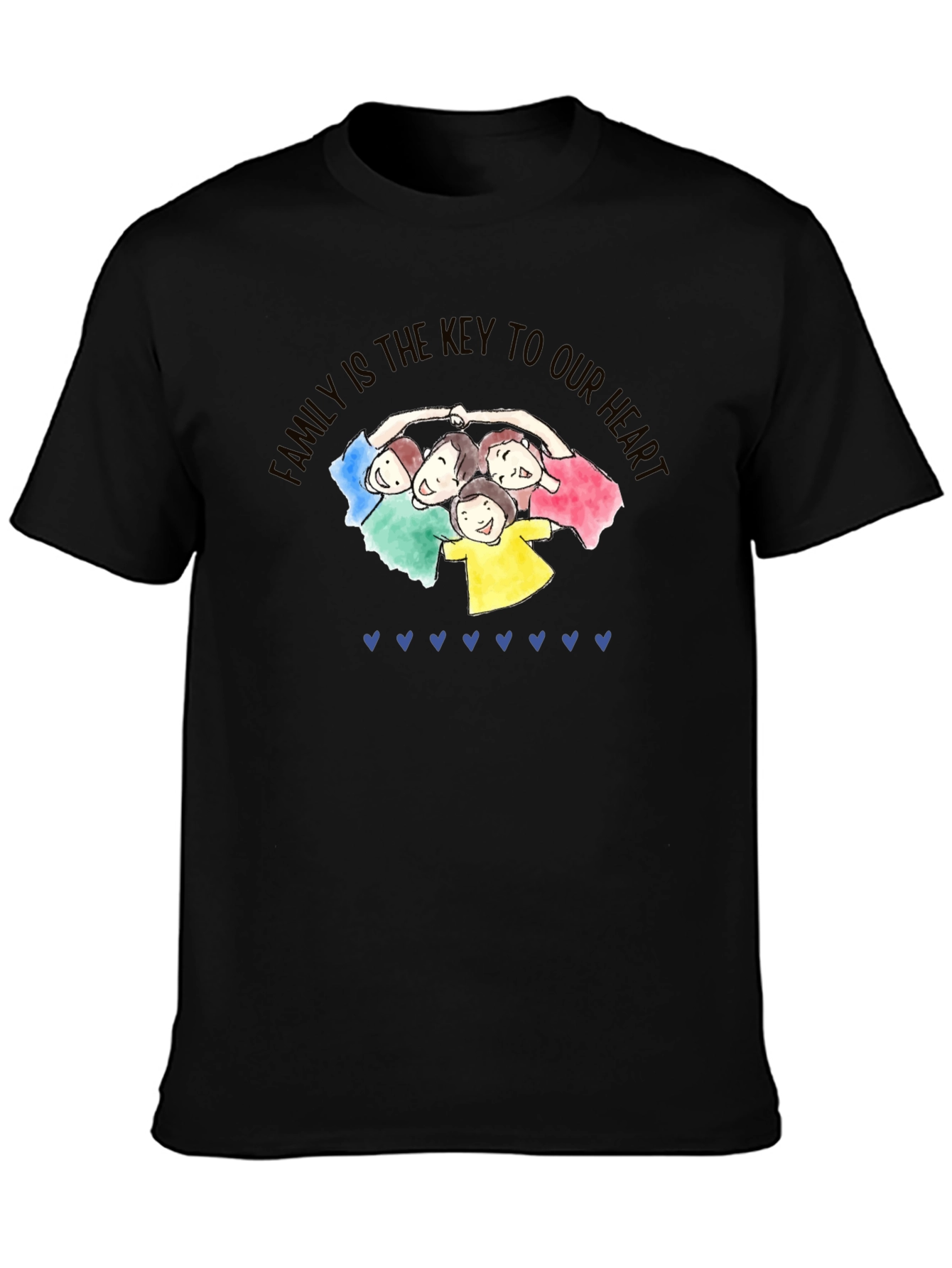Family is Key Black T-Shirt