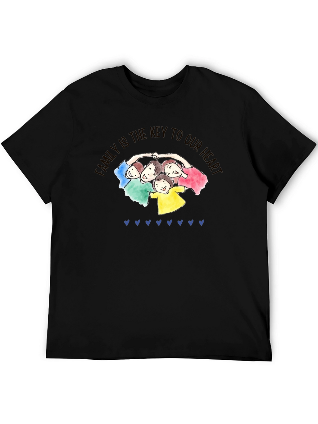 Family is Key Black T-Shirt