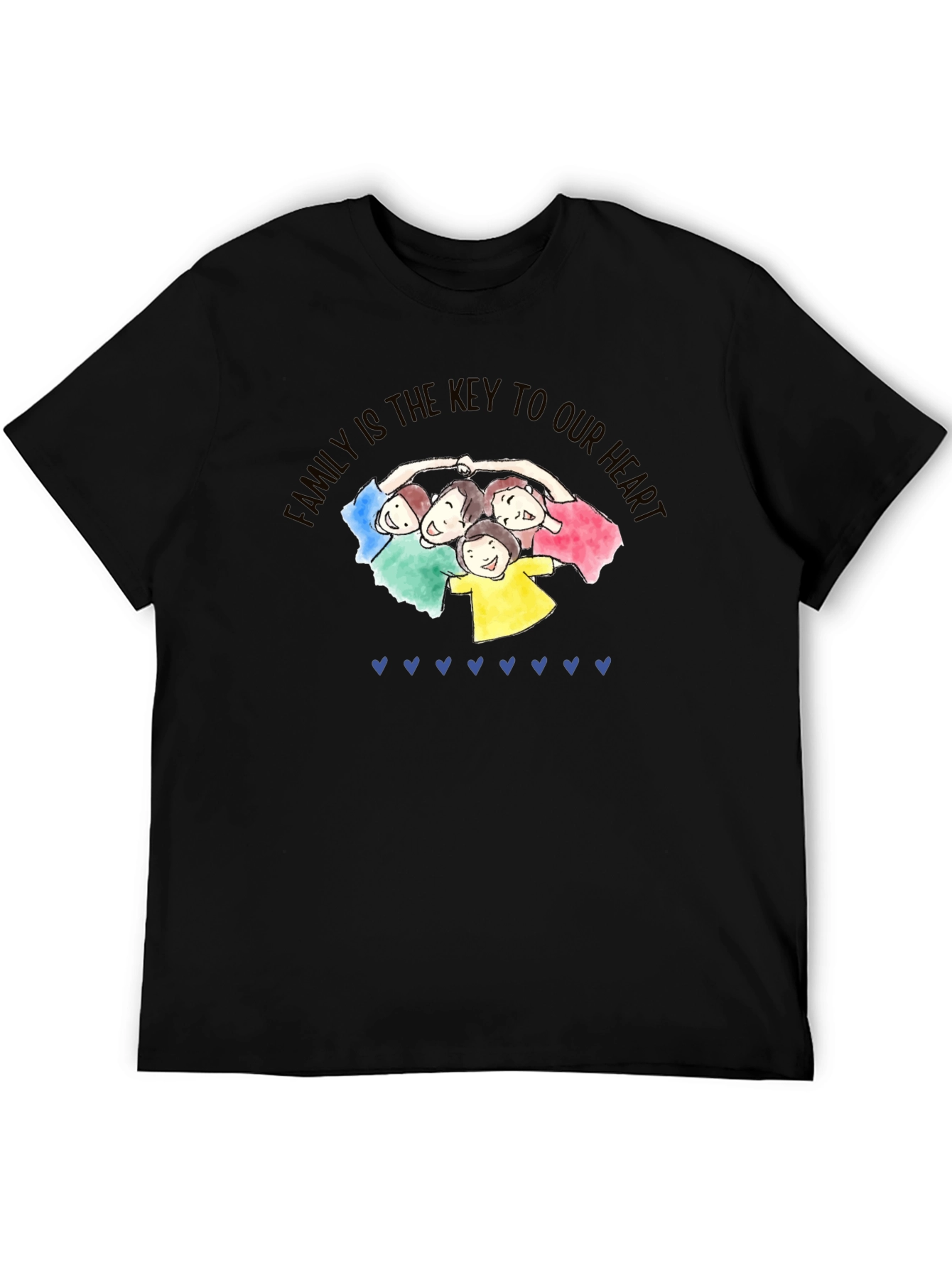 Family is Key Black T-Shirt