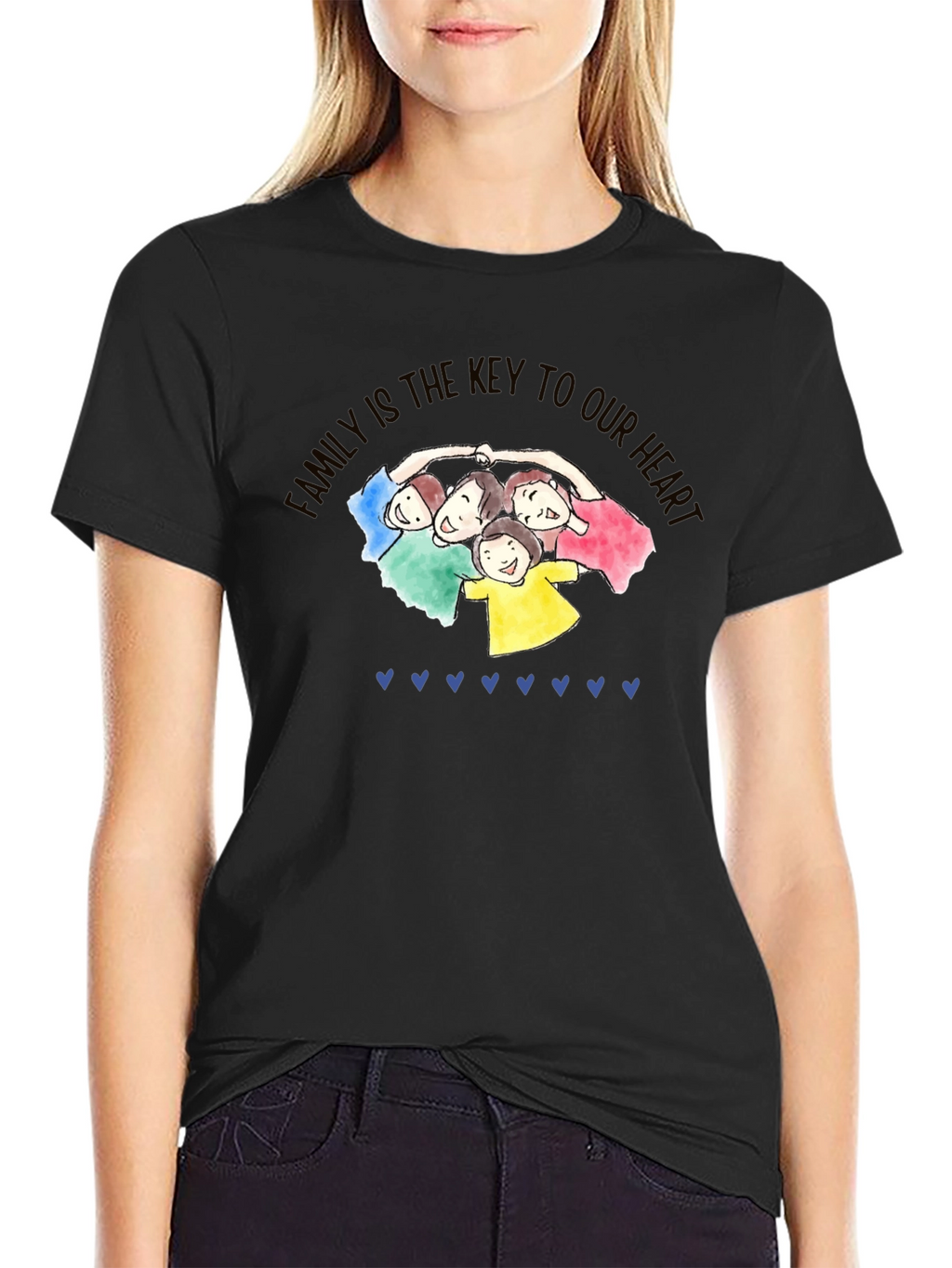 Family is Key Black T-Shirt