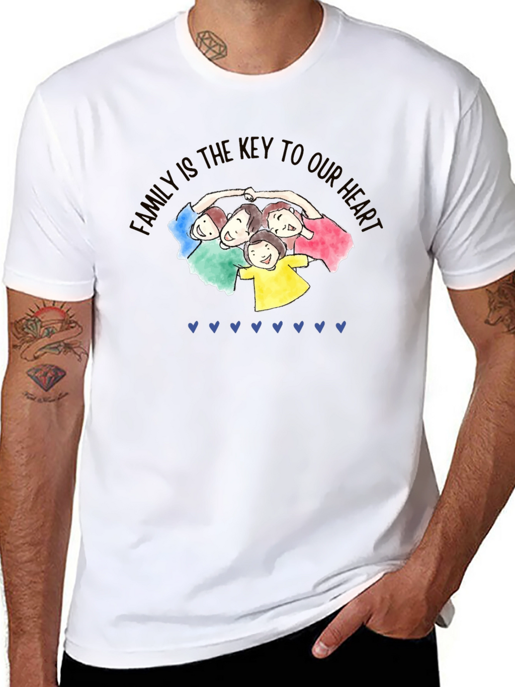 Family is Key Black T-Shirt