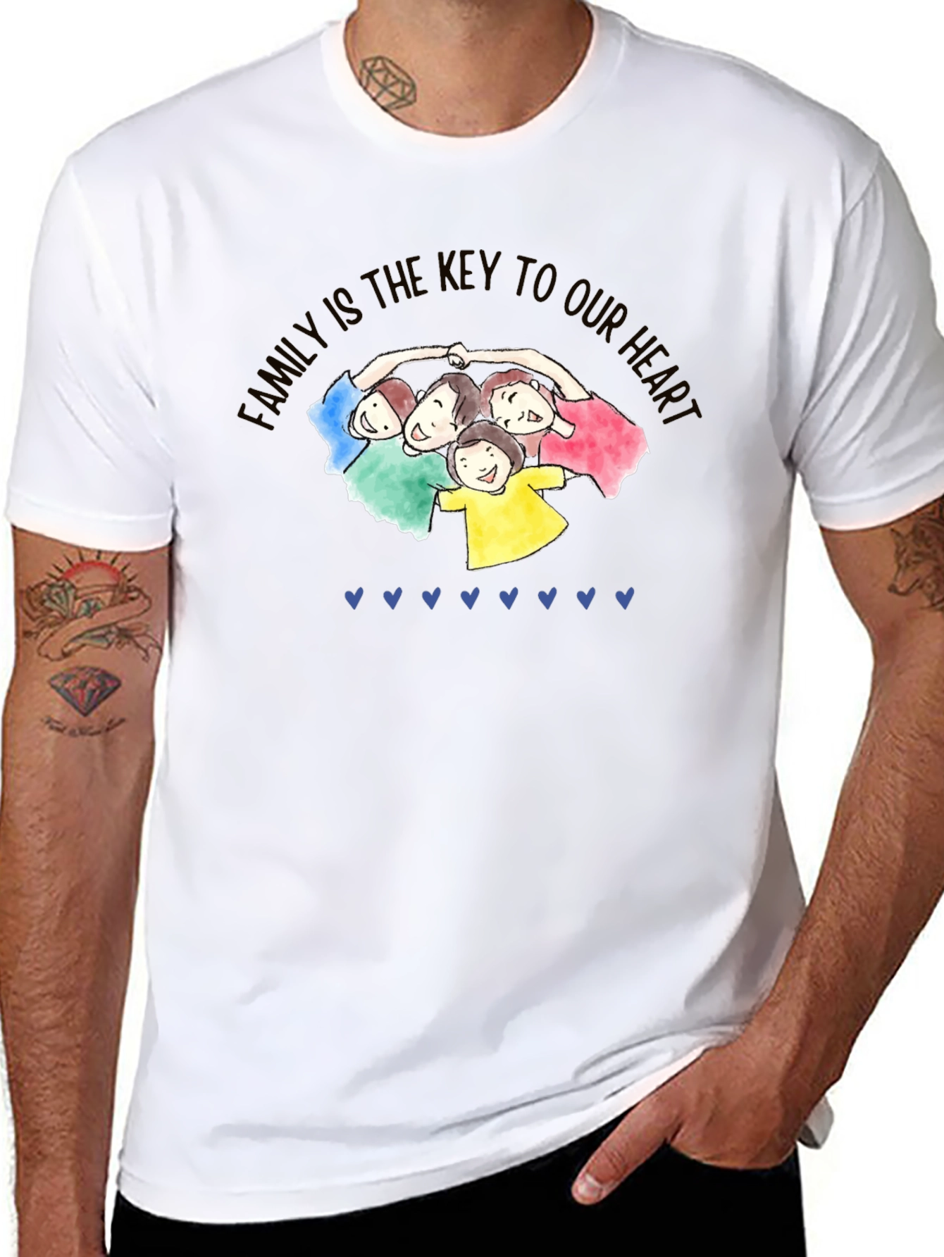 Family is Key Black T-Shirt