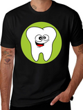 Fun Cartoon Tooth Graphic T-Shirt
