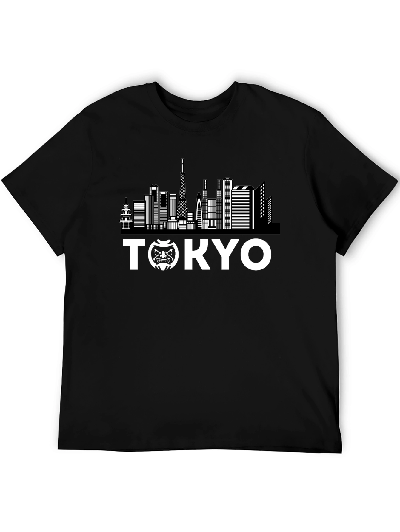 Tokyo Skyline Graphic T-Shirt - Black
