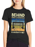 Funny Hockey Goalie Empty Net Graphic T-Shirt