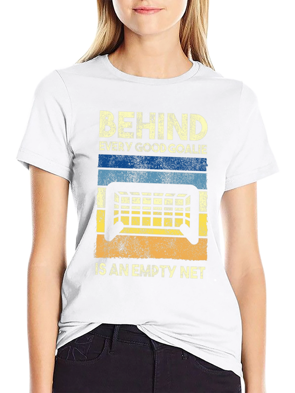 Funny Hockey Goalie Empty Net Graphic T-Shirt