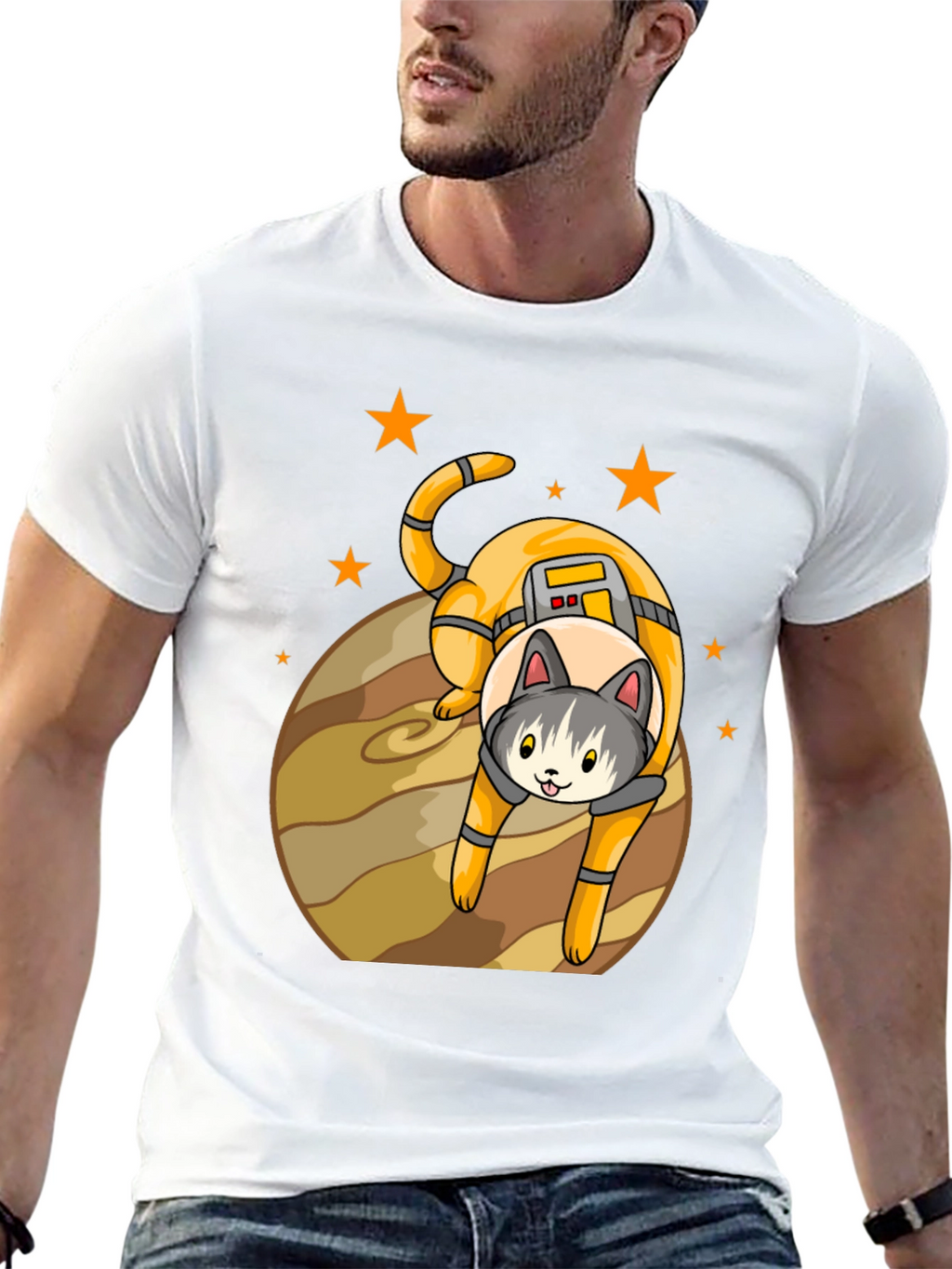 Astronaut Cat T-Shirt - Space Adventure Tee