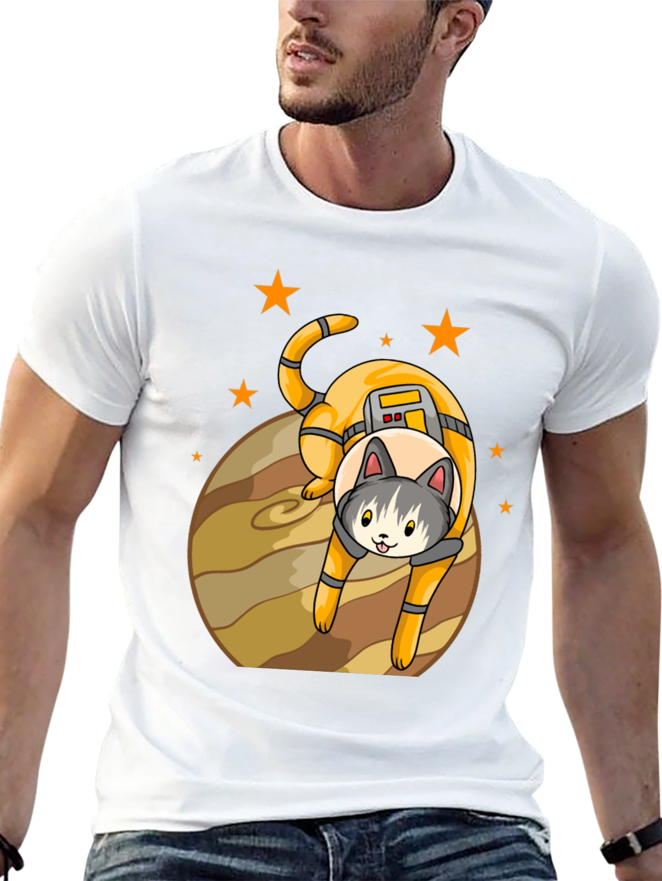 Astronaut Cat T-Shirt - Space Adventure Tee