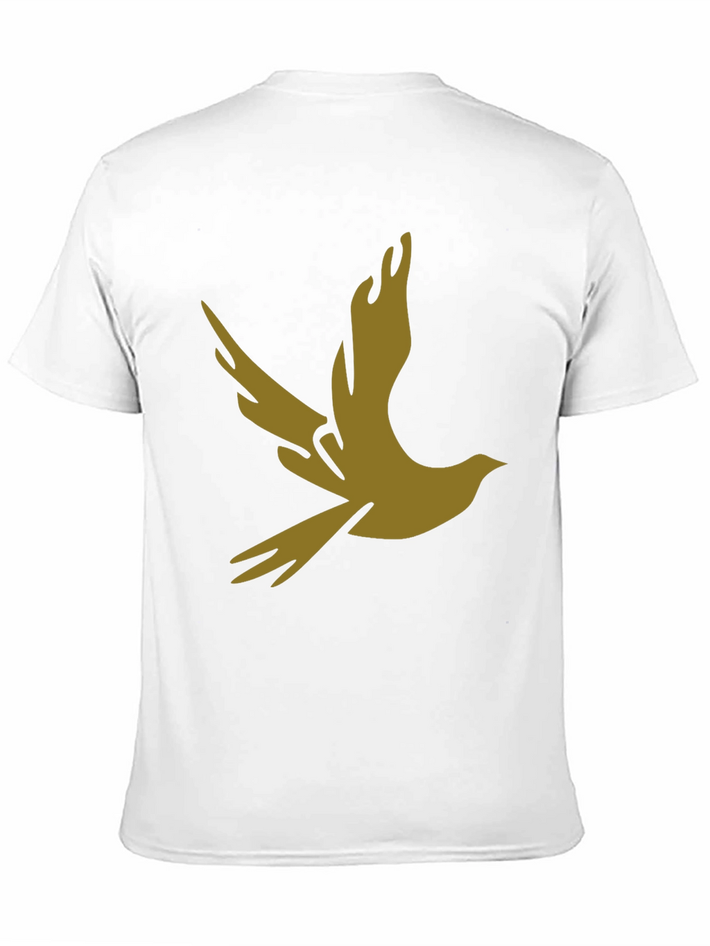 Stylish Black Tee with Abstract Bird Graphic