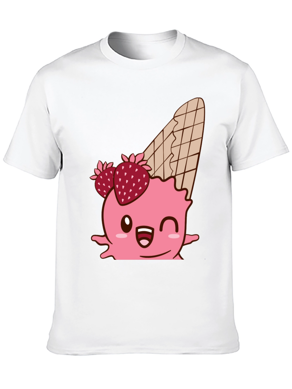 Kawaii Ice Cream Cone Graphic T-Shirt