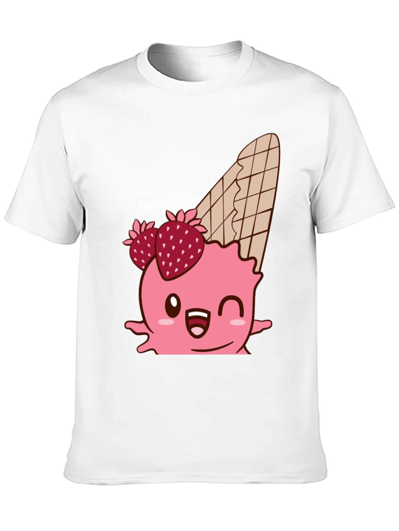 Kawaii Ice Cream Cone Graphic T-Shirt
