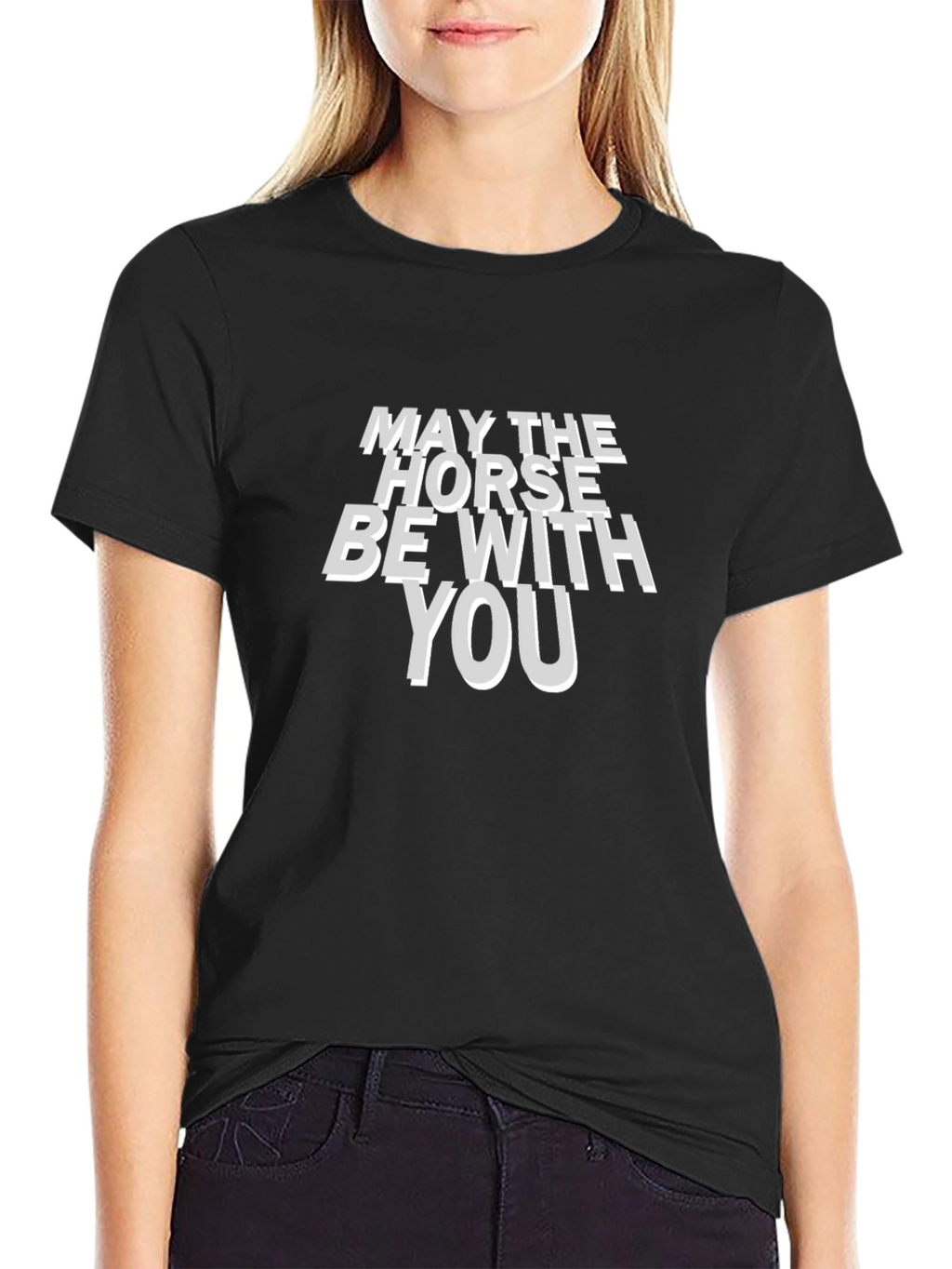 May the Horse Be With You Black T-Shirt