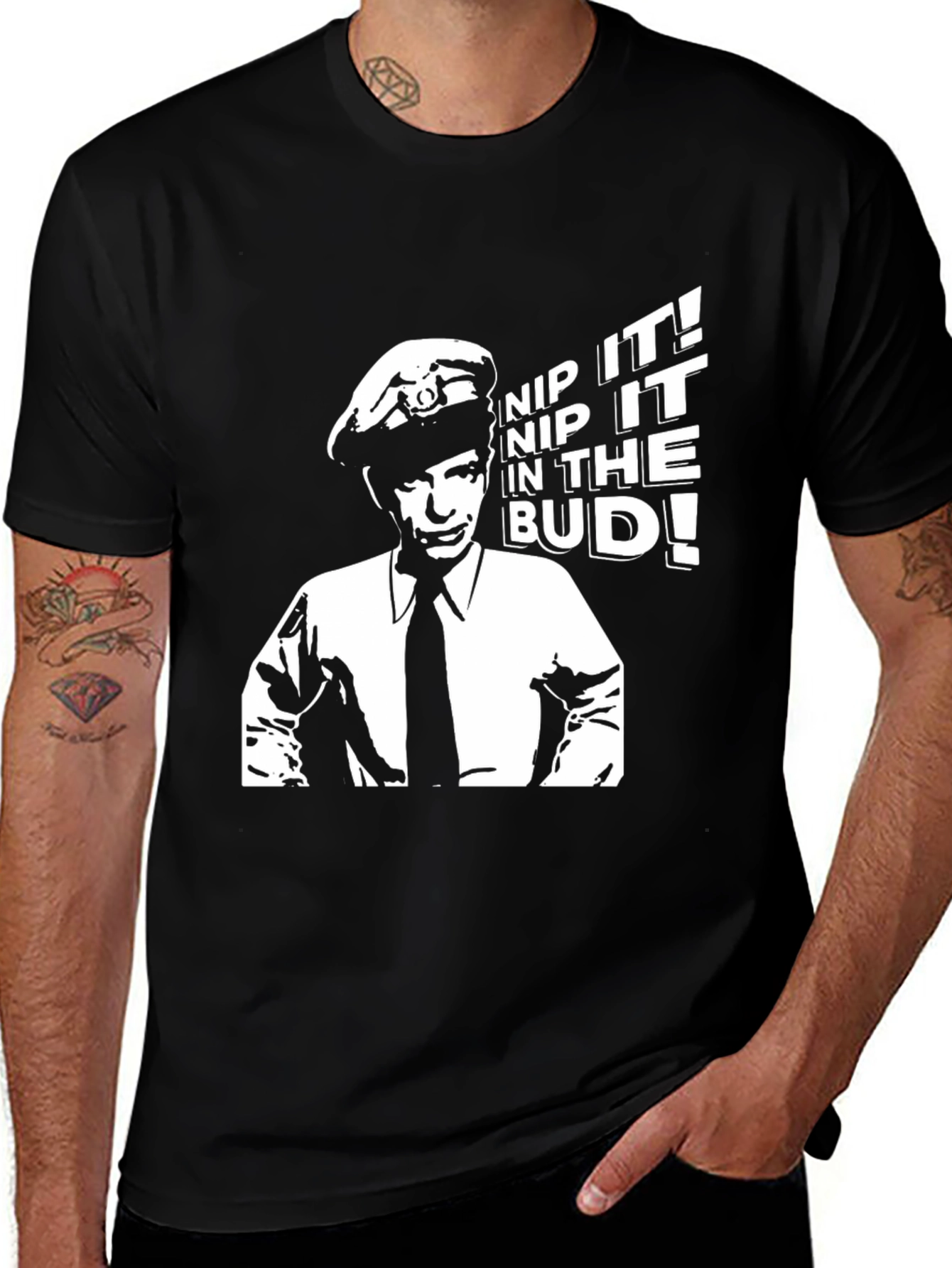 Nip It In The Bud! T-Shirt - Black