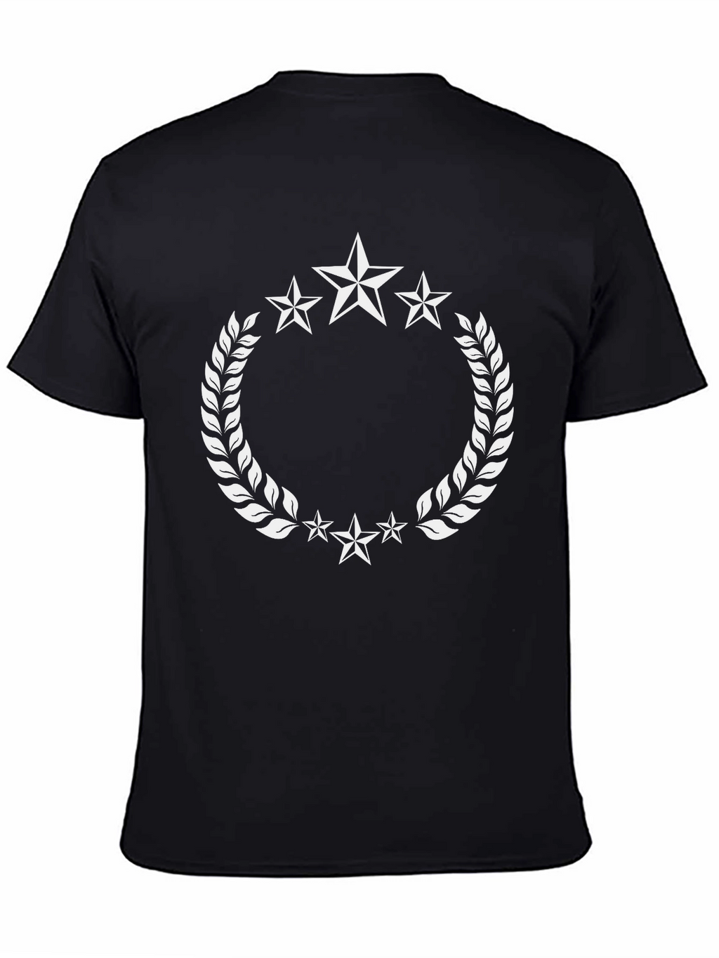 Star Laurel Wreath Black T-Shirt