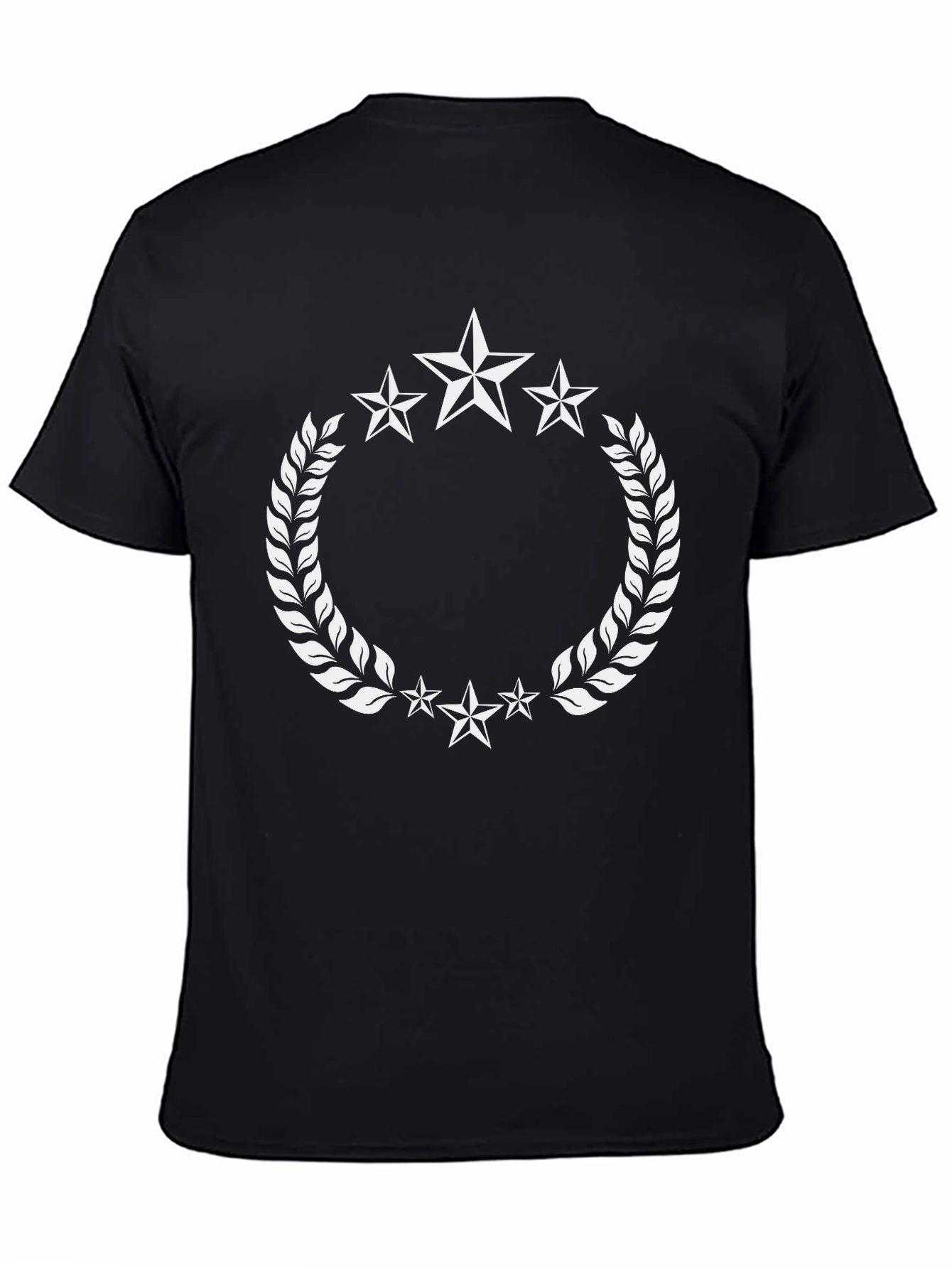 Star Laurel Wreath Black T-Shirt