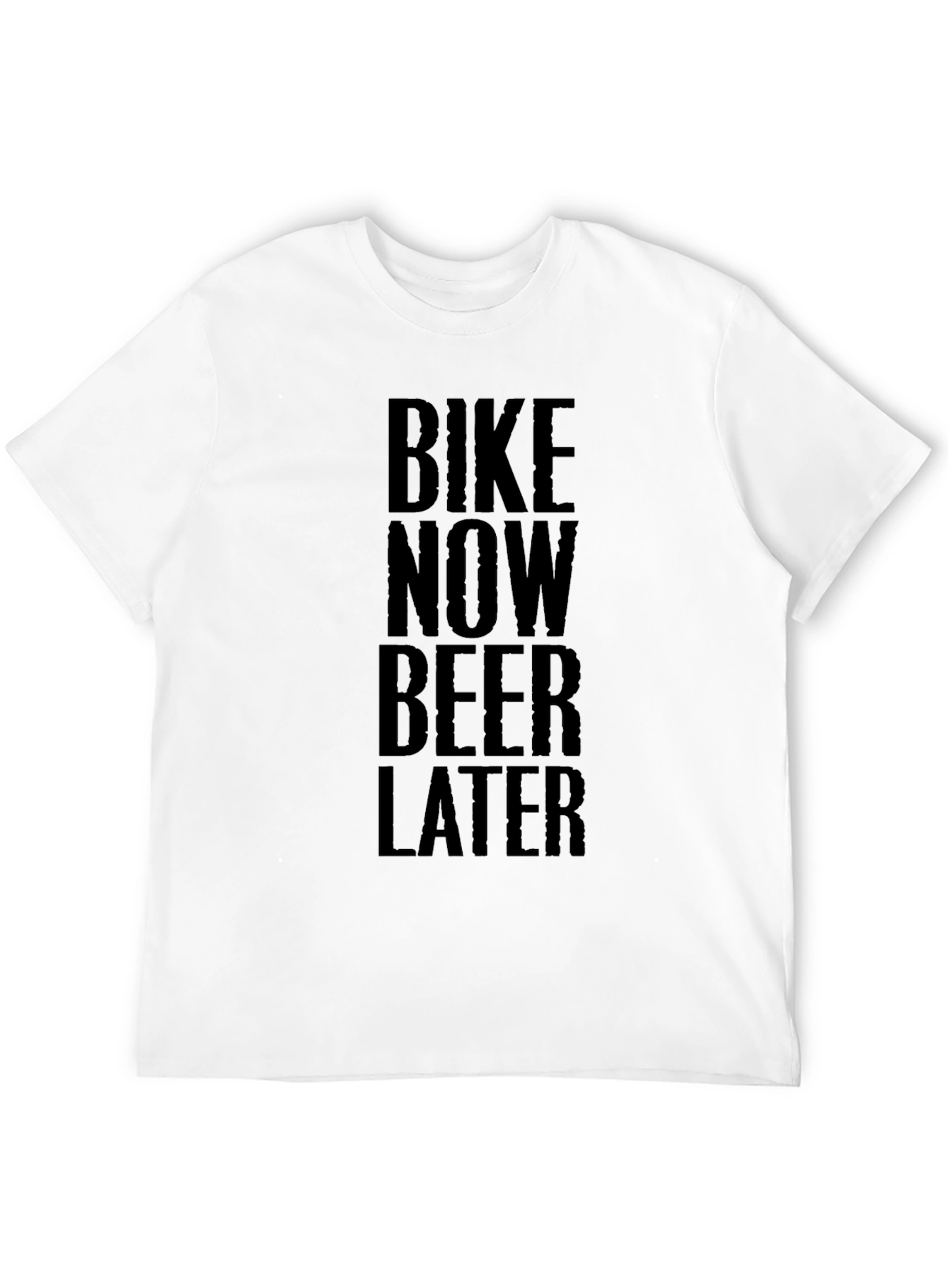 Bike Now Beer Later Black Graphic Tee
