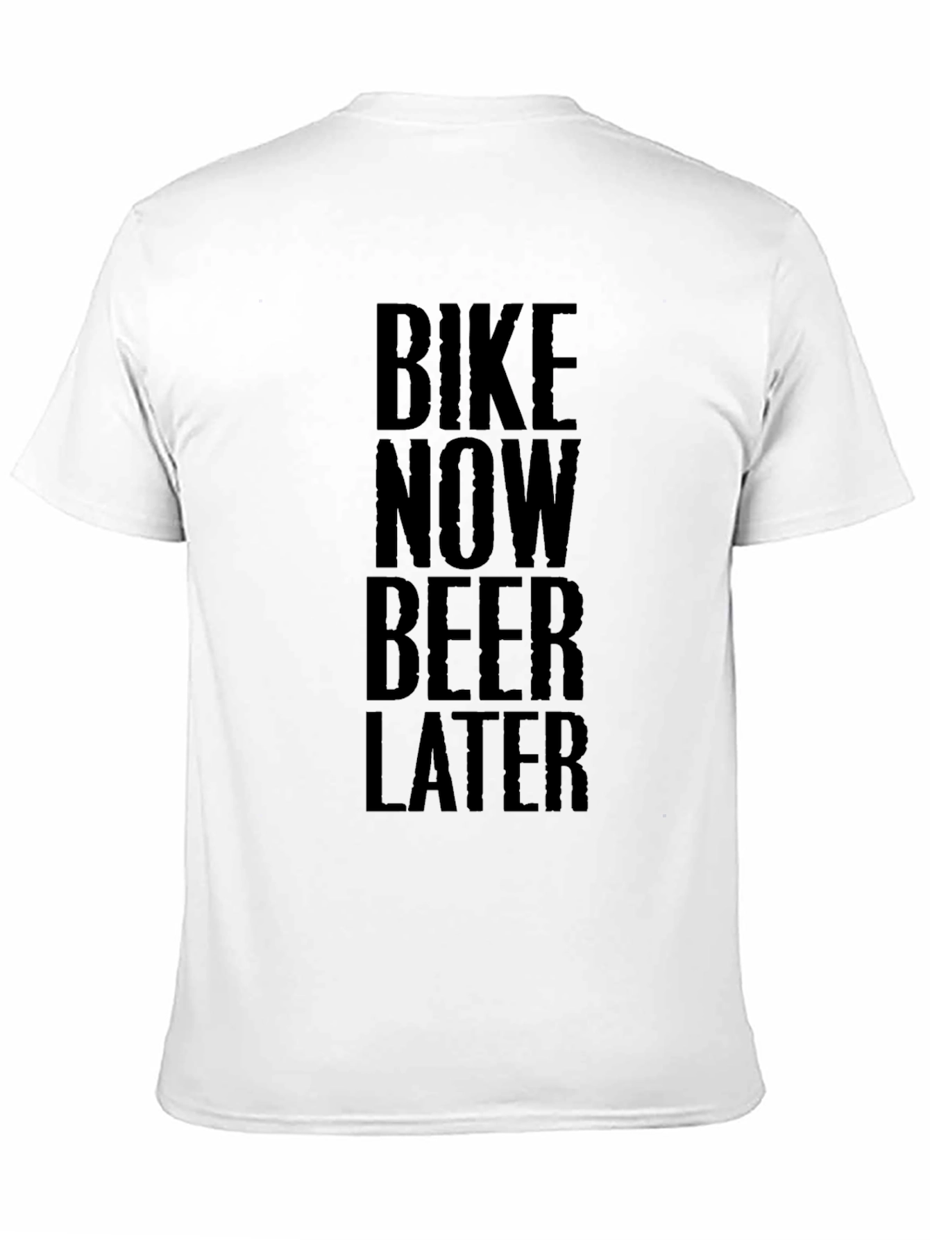 Bike Now Beer Later Black Graphic Tee