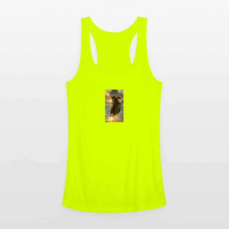 Horse run at the Beach T-shirt Design.