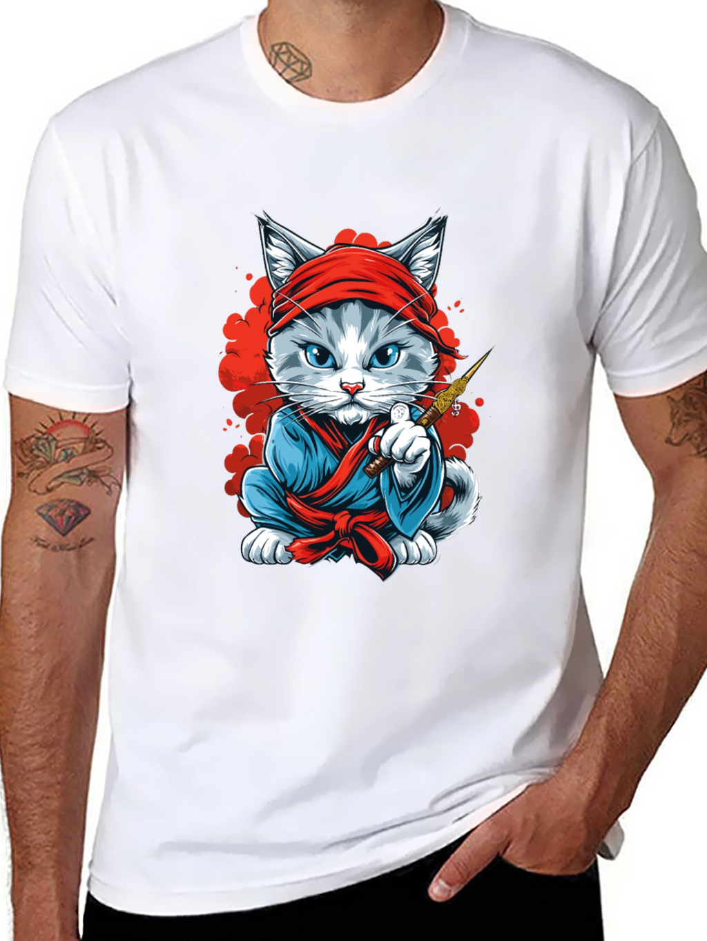 Ninja Cat Graphic Tee
