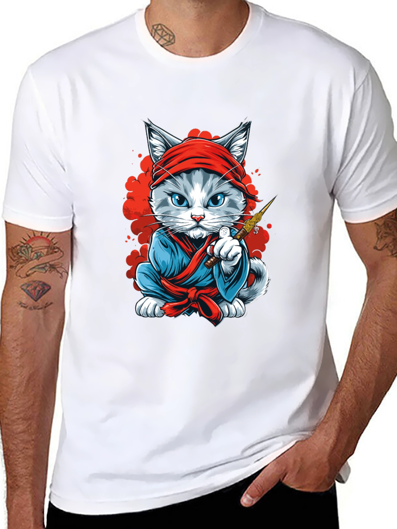Ninja Cat Graphic Tee