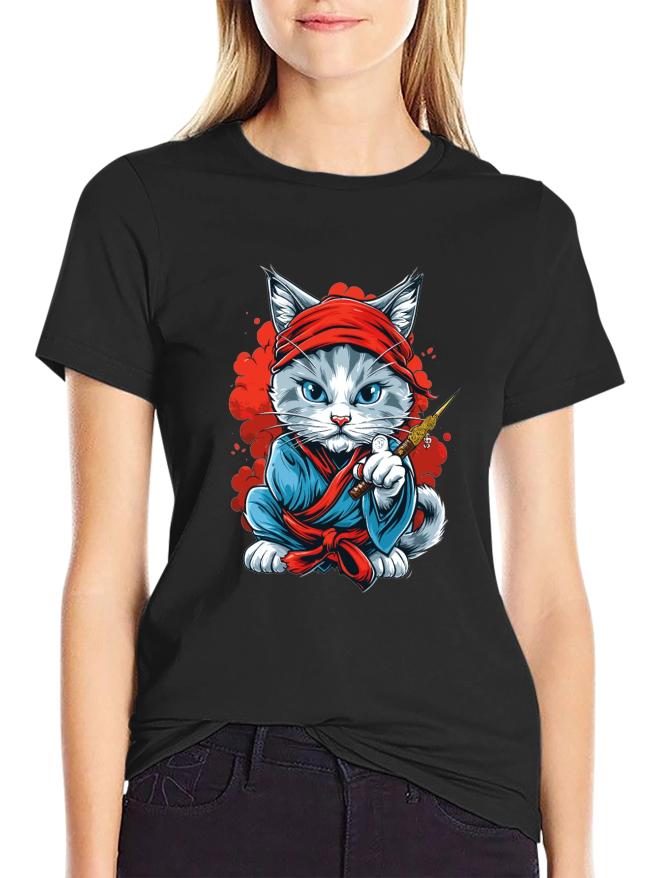 Ninja Cat Graphic Tee