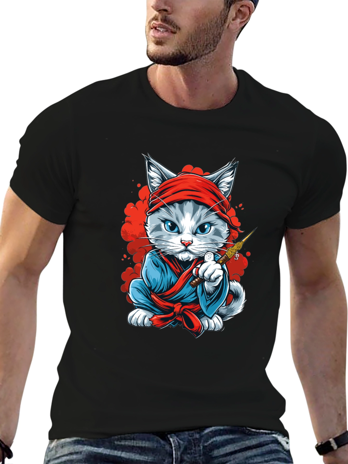 Ninja Cat Graphic Tee