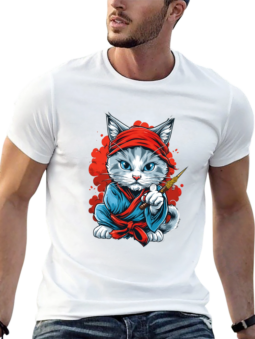 Ninja Cat Graphic Tee