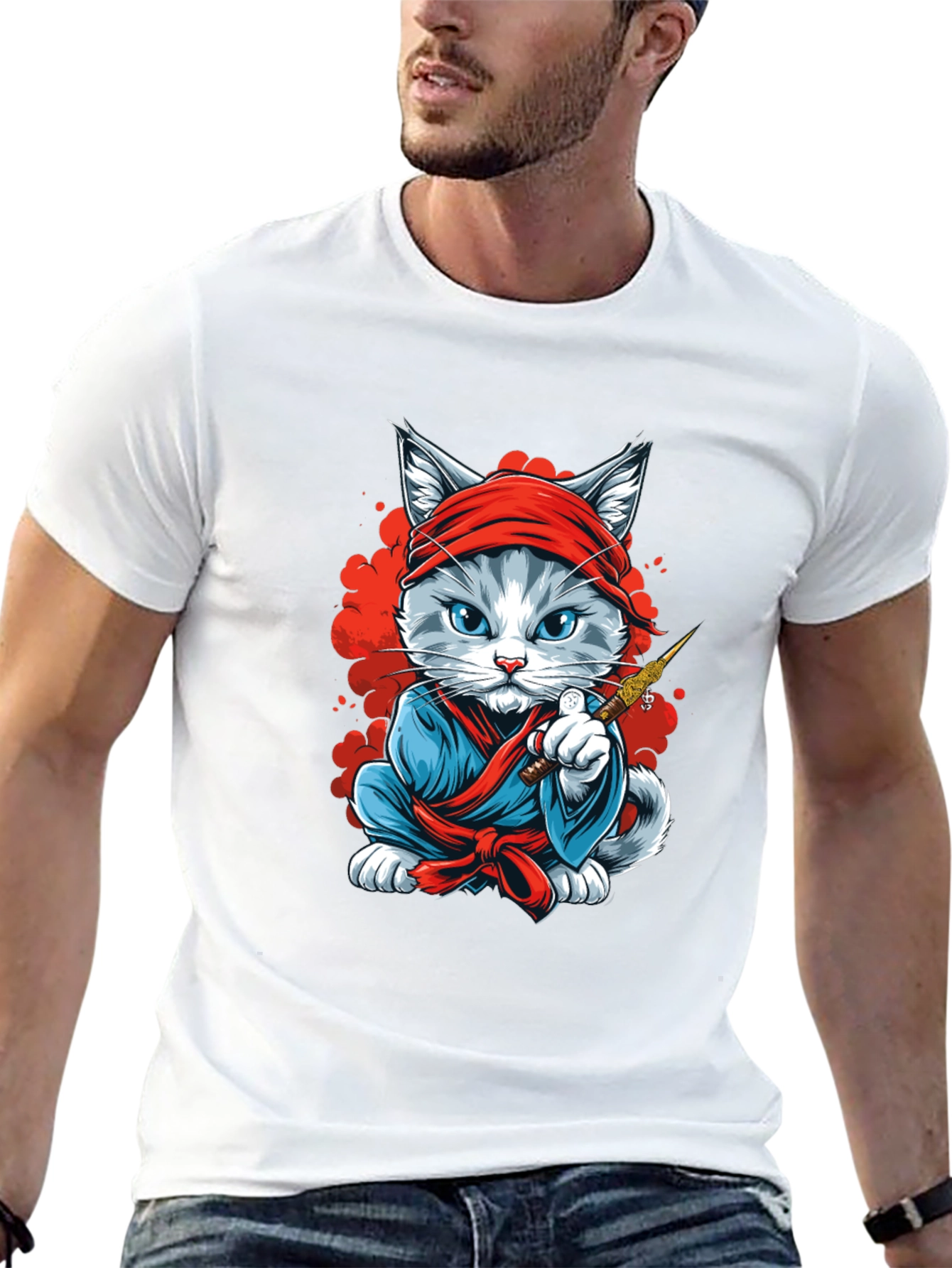 Ninja Cat Graphic Tee