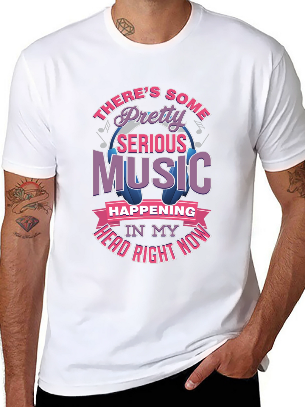 Music Head T-Shirt - Pretty Serious Sounds Tee
