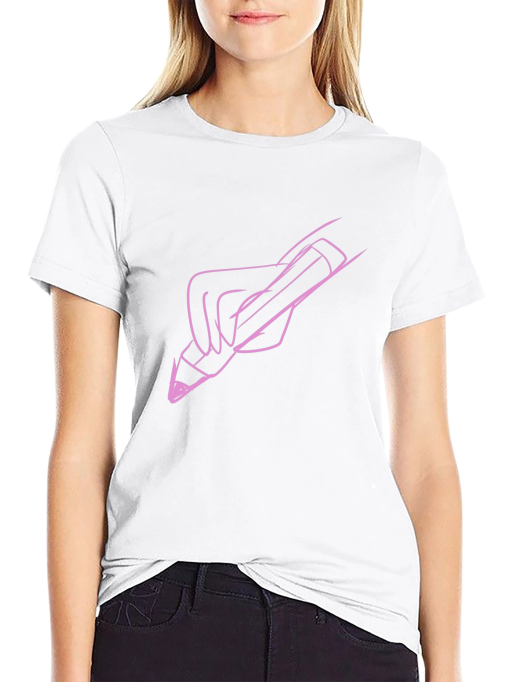 Artists Touch Tee - Black Cotton Graphic T-Shirt