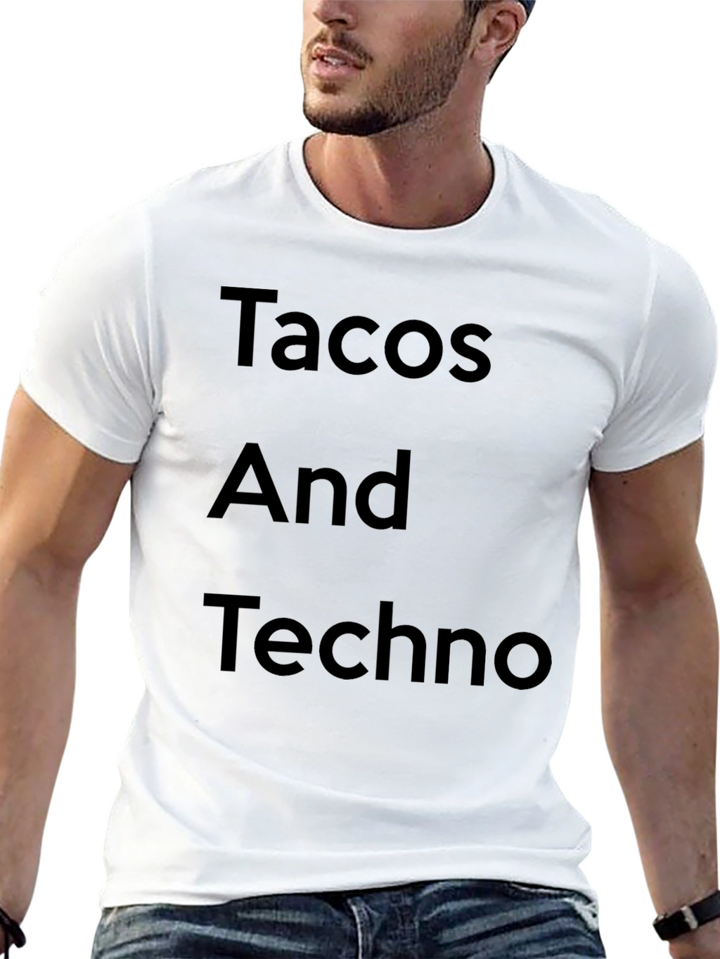 Tacos And Techno Black T-Shirt