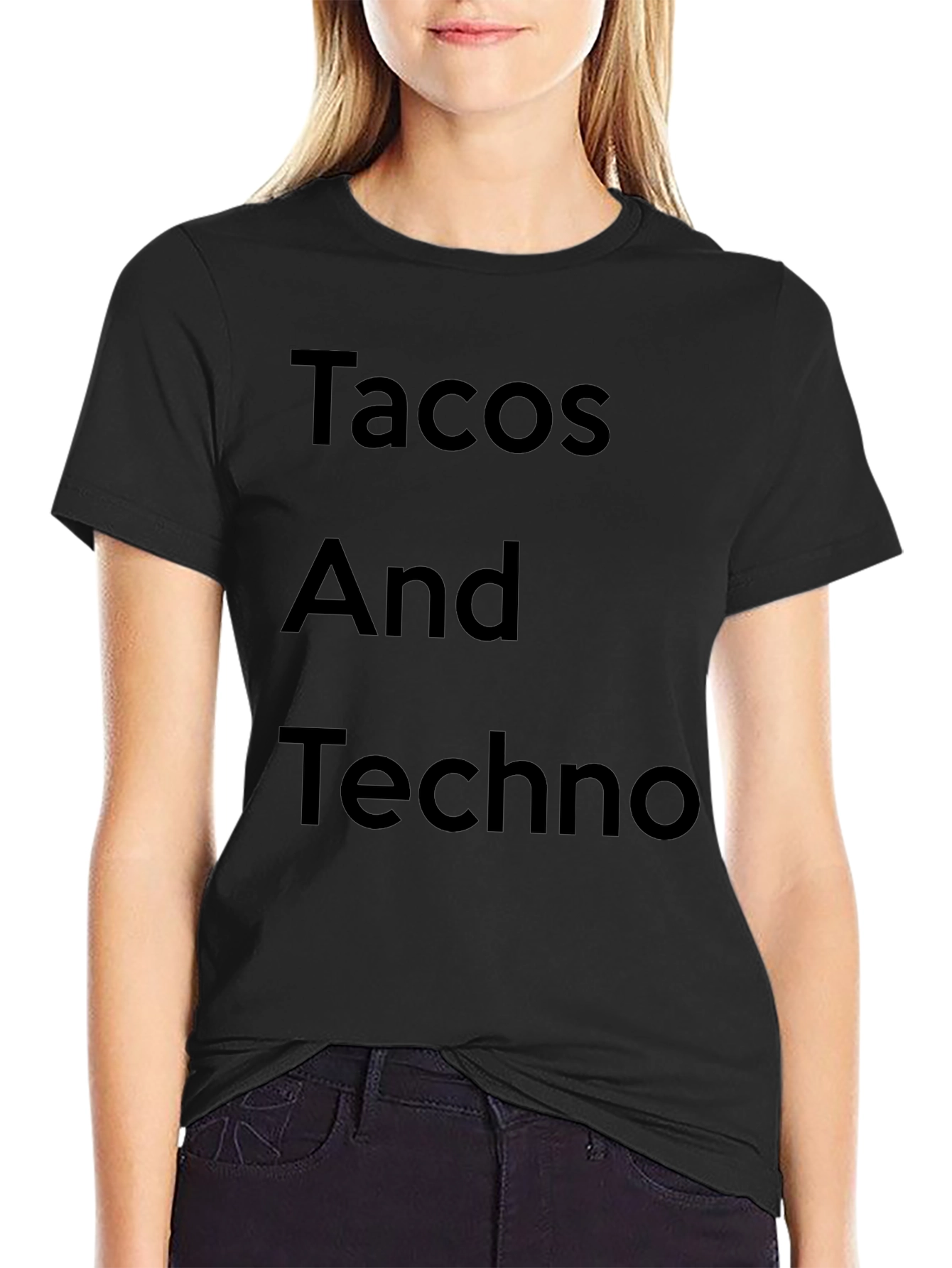 Tacos And Techno Black T-Shirt
