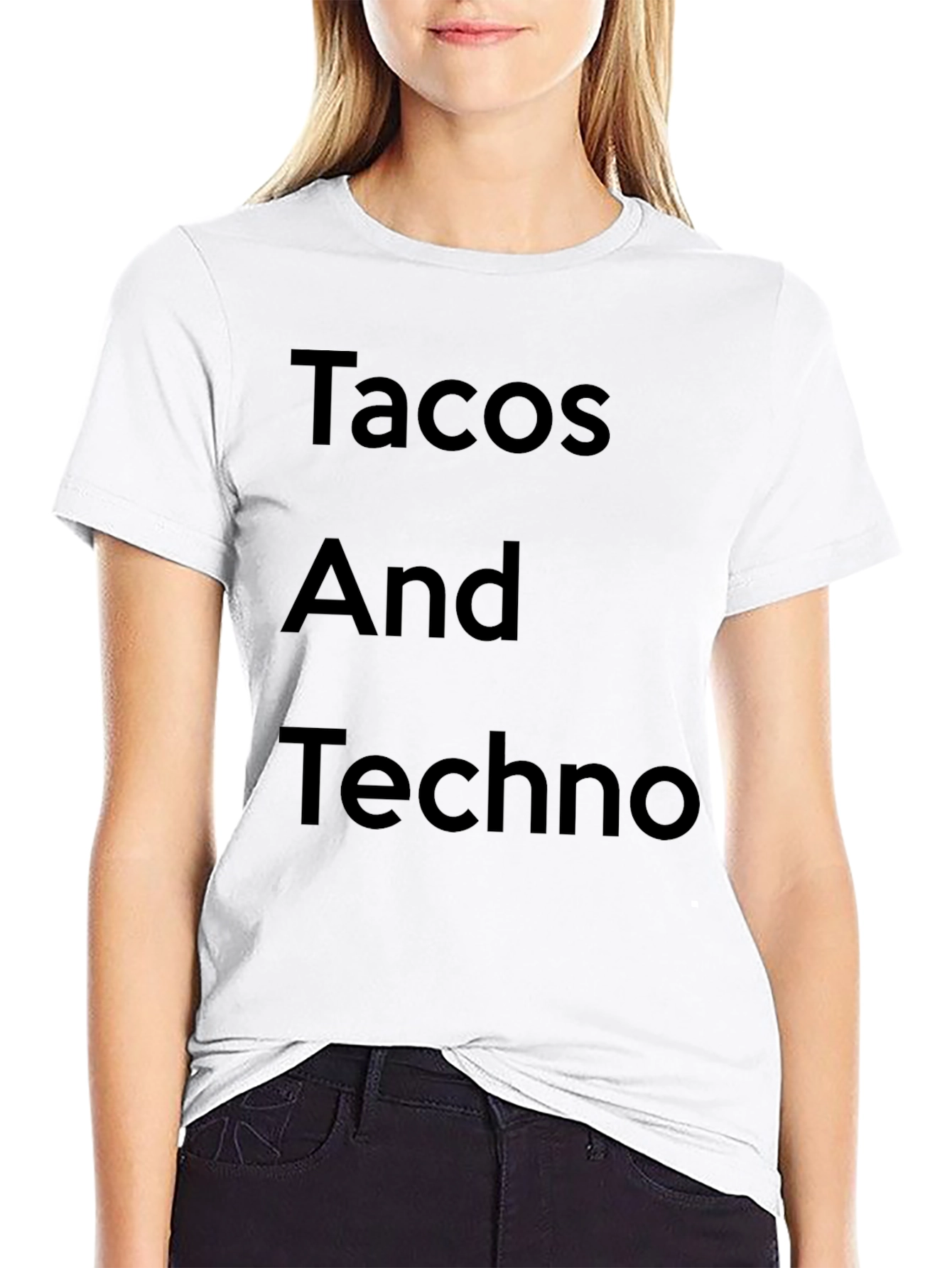 Tacos And Techno Black T-Shirt