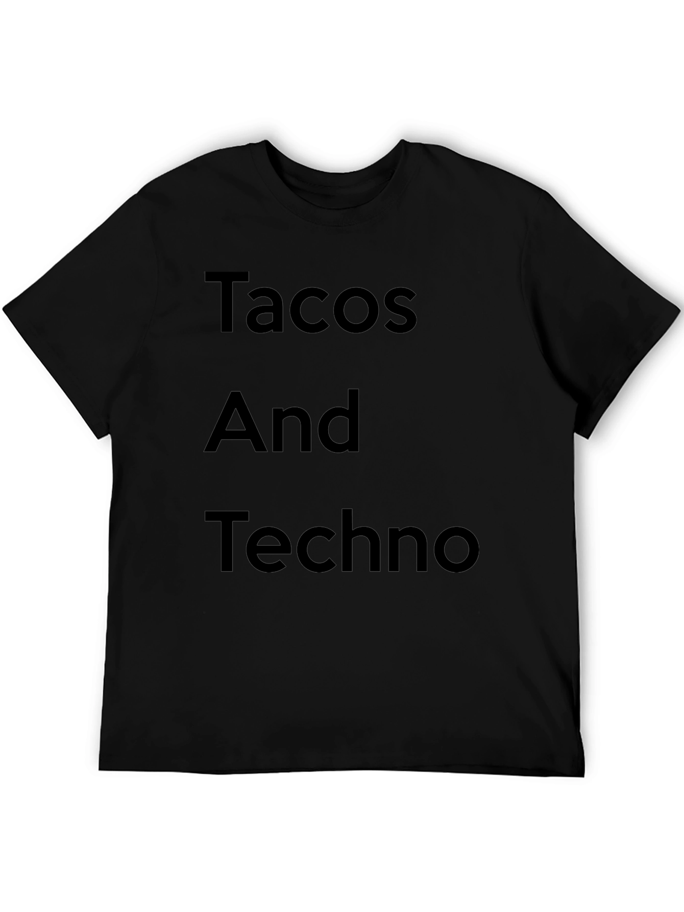 Tacos And Techno Black T-Shirt