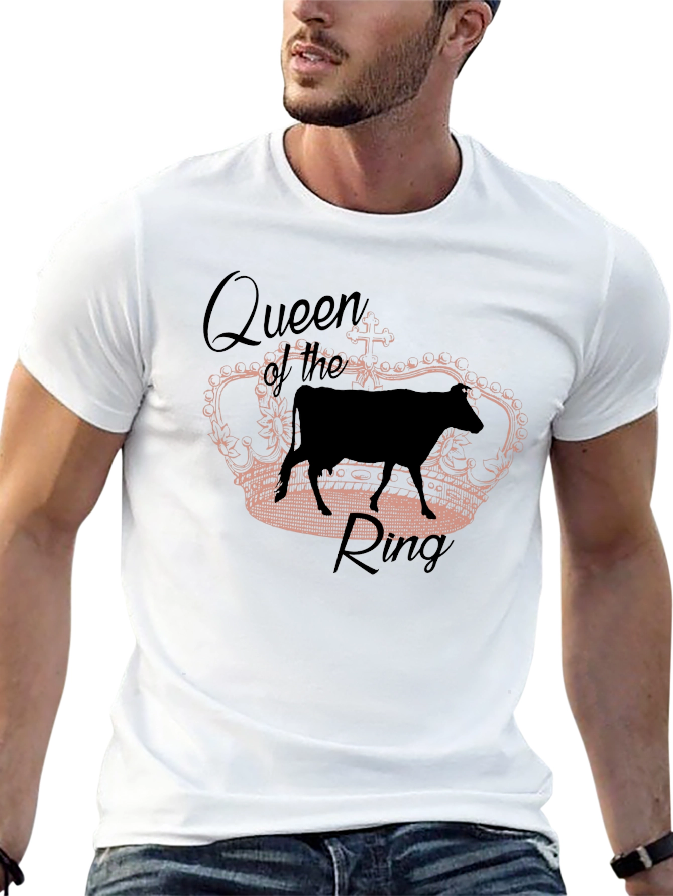 Queen of the Ring Cow Graphic T-Shirt