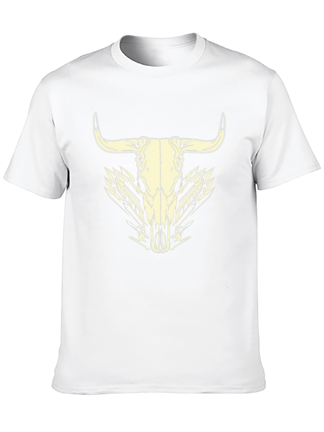 Bull Skull Graphic Tee - Western Style Black T-Shirt