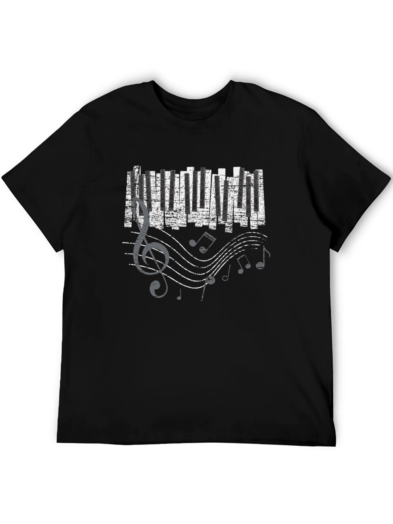 Musical Keyboard Graphic Tee - Black