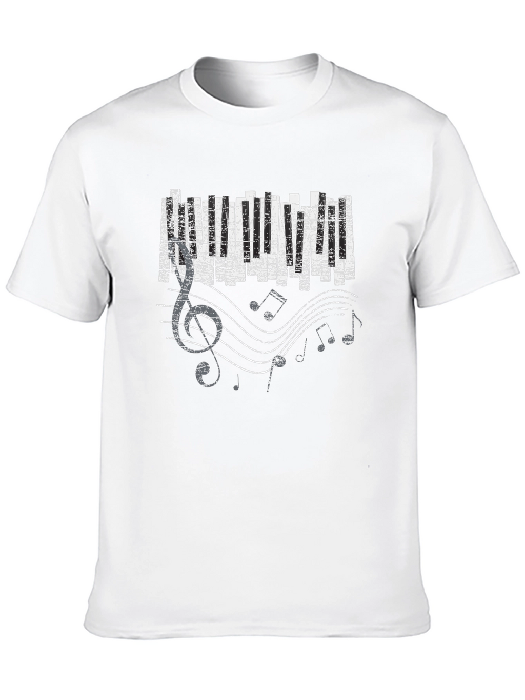 Musical Keyboard Graphic Tee - Black