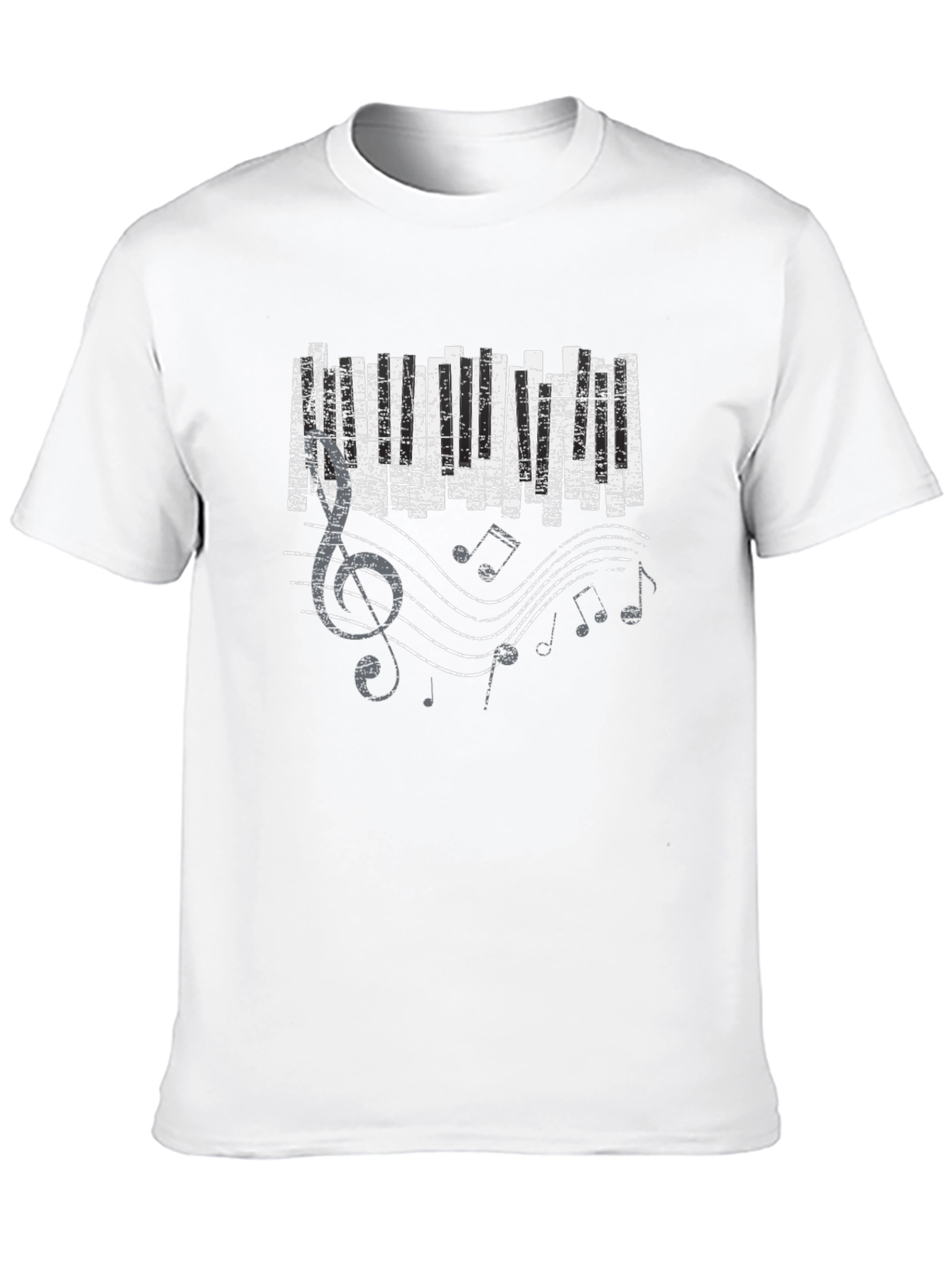 Musical Keyboard Graphic Tee - Black