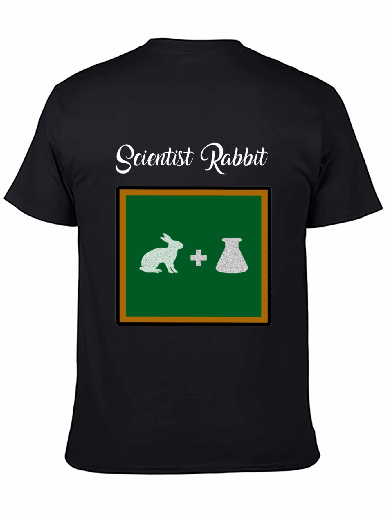 Scientist Rabbit Graphic Tee - Black Cotton T-Shirt